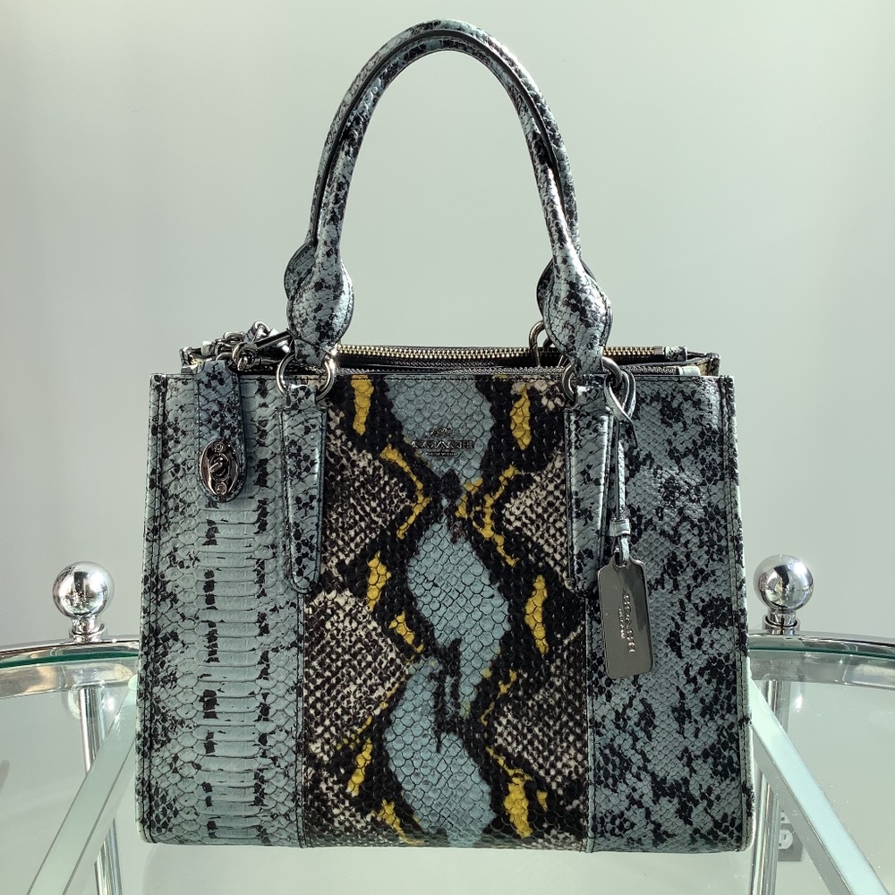 Coach Snakeskin MultiColor Crossbody Leather Handbag